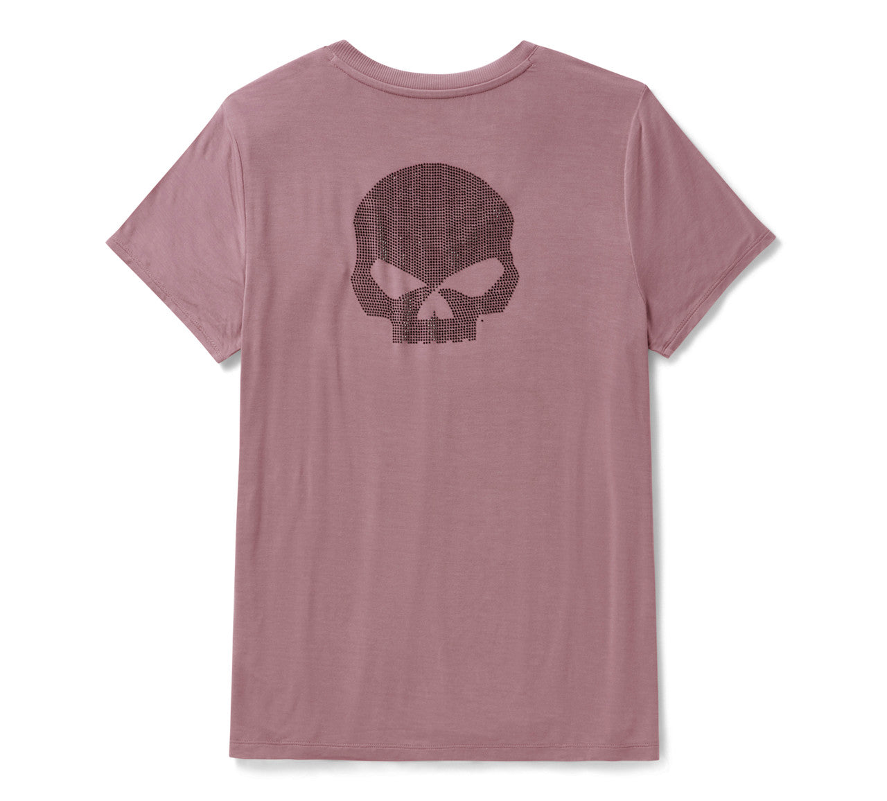 Harley-Davidson® Women's Willie G Skull Bling V-neck - Nostalgia Rose