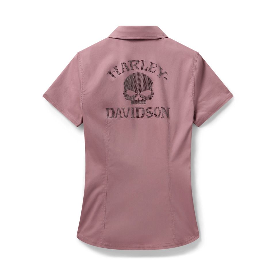 Harley-Davidson® Women's Willie G Bling Garage Shirt - Nostalgia Rose