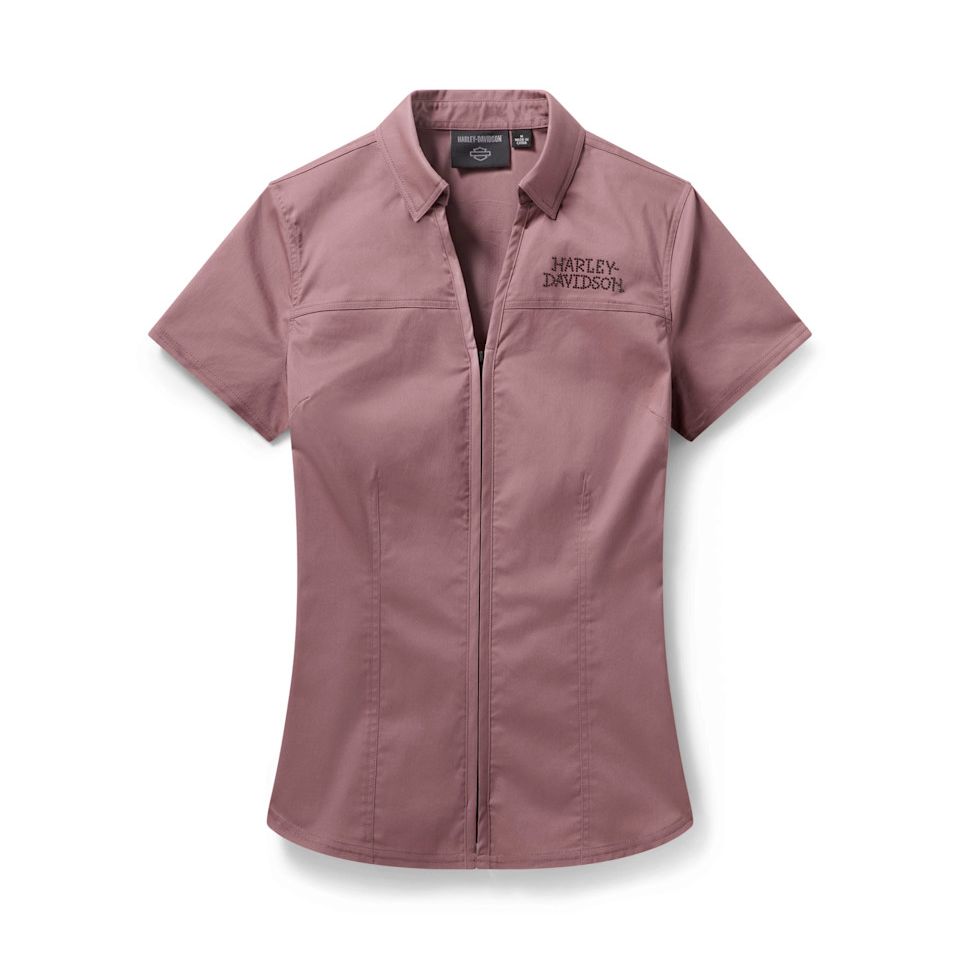 Harley-Davidson® Women's Willie G Bling Garage Shirt - Nostalgia Rose