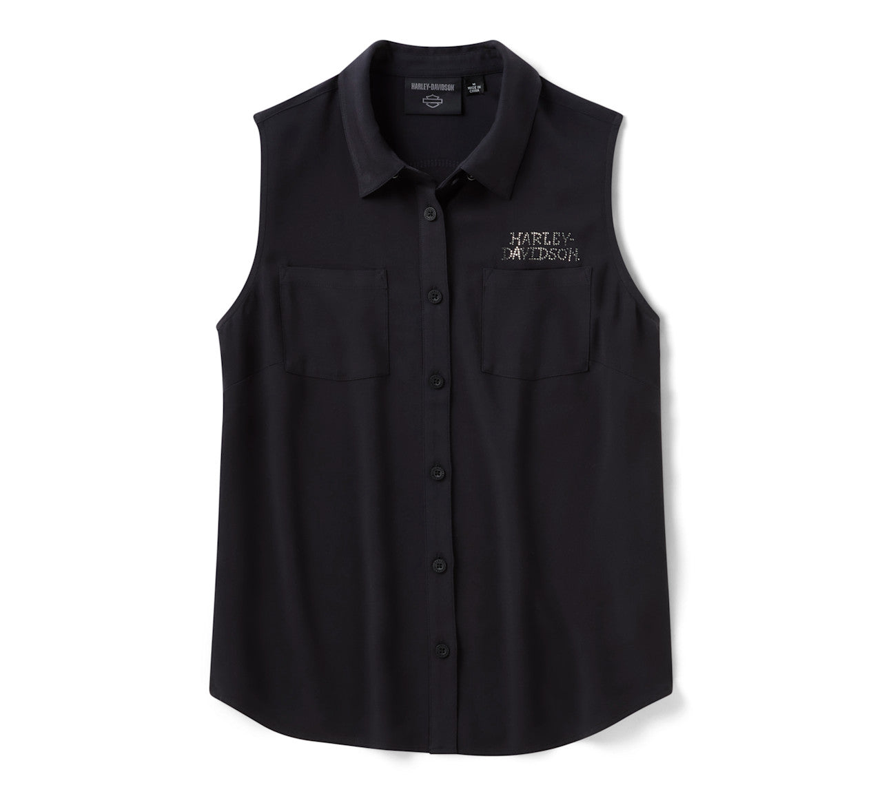 Harley-Davidson® Women's Willie G  Skull Bling Sleeveless - Harley Black