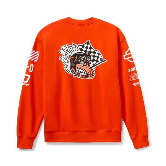 Harley-Davidson® Men's H-D Factory Racing Sweater - Racing Orange