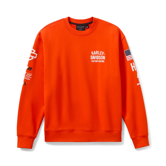 Harley-Davidson® Men's H-D Factory Racing Sweater - Racing Orange