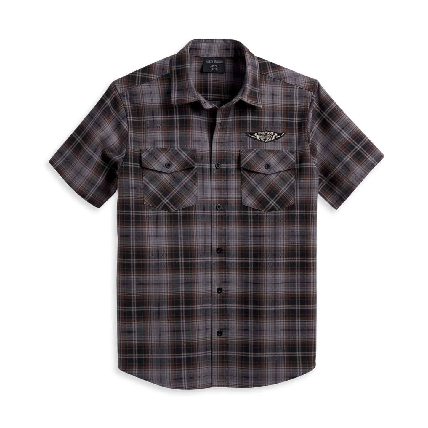 Harley-Davidson® Men's Oval Path Shirt - Black Plaid