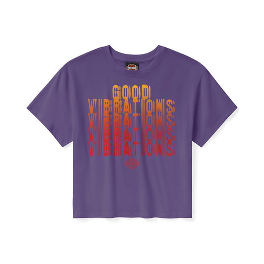 Harley-Davidson® Women's  Good Vibrations Boxy Crop Tee