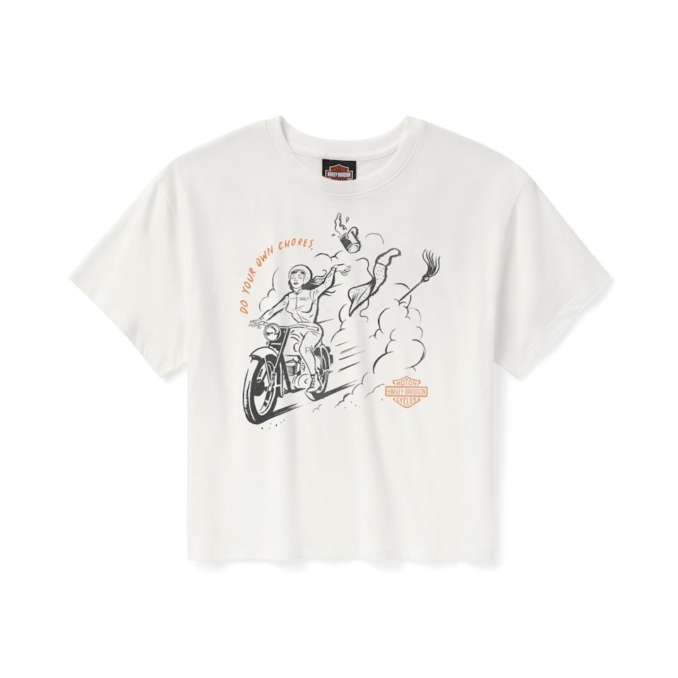 Harley-Davidson® Women's H-D Do Your Own Chores Boxy Crop Tee