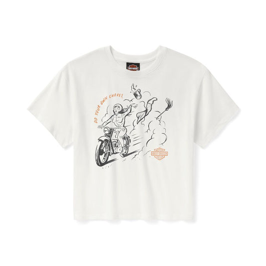 Harley-Davidson® Women's H-D Do Your Own Chores Boxy Crop Tee
