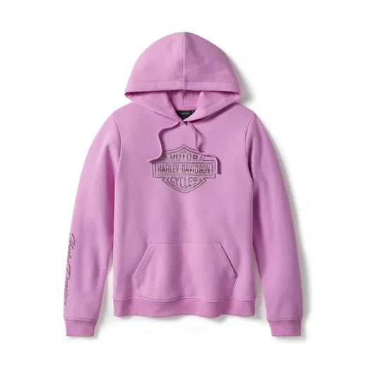 Harley-Davidson® Essential Bling Pullover Fleece Hoodie - Orchid