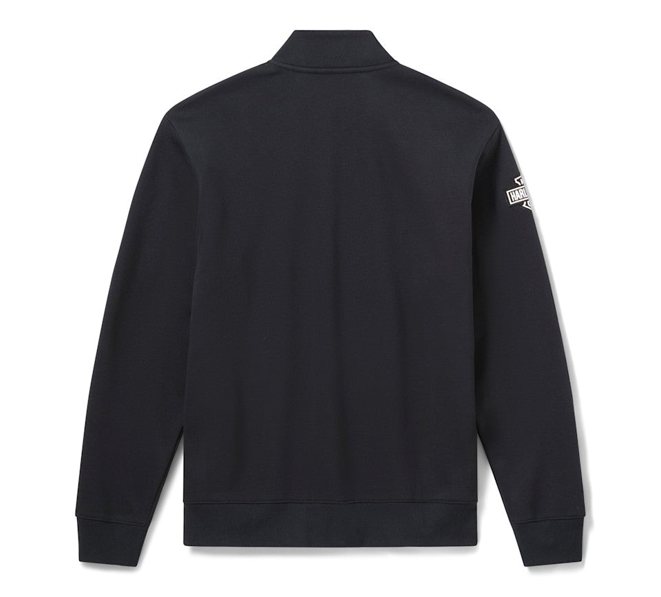 Harley-Davidson® Men's H-D Essential 1/4 Zip Pullover Fleece - Harley Black