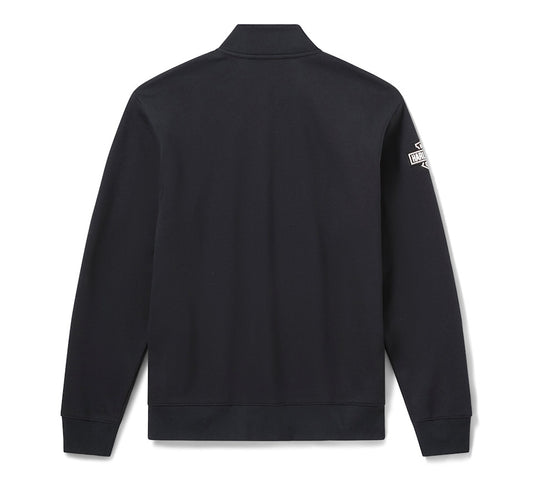 Harley-Davidson® Men's H-D Essential 1/4 Zip Pullover Fleece - Harley Black