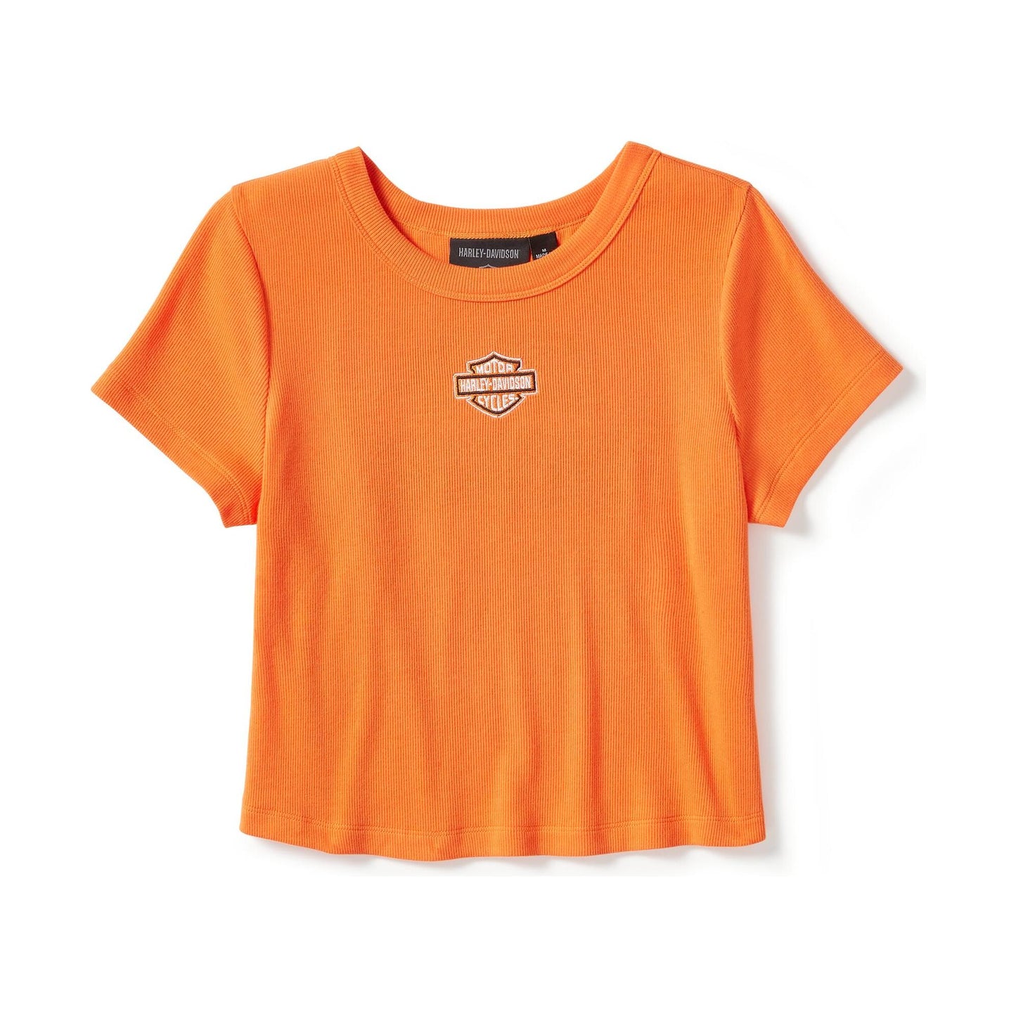 Harley-Davidson® Ladies Bar & Shield Cropped Top-Orange