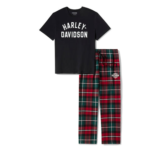 Harley-Davidson® Men's Holiday Plaid Pajama Gift Set