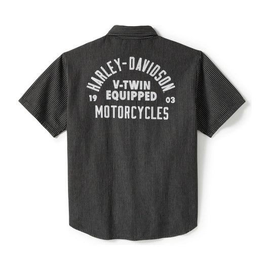 Harley-Davidson® Men's Grey Pin Stripe Shirt