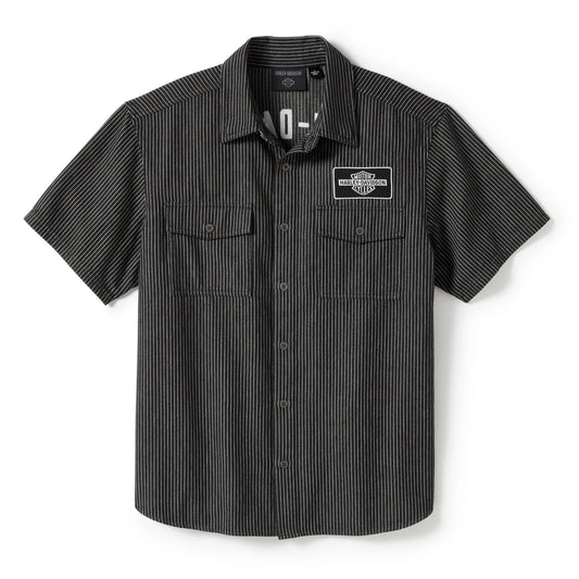 Harley-Davidson® Men's Grey Pin Stripe Shirt