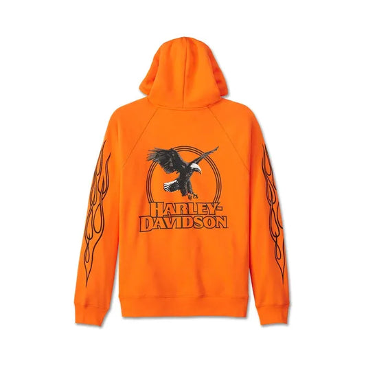 Harley-Davidson® Men's Rising Eagle Hoodie - Harley Orange