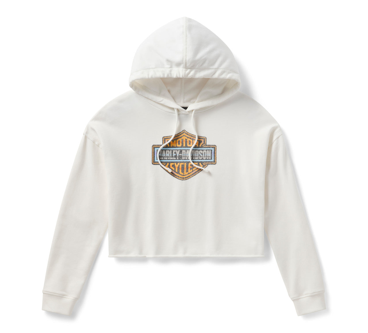 Harley-Davidson® Women's Chrome Evo Bar & Shield Cropped Pull Over Hoodie