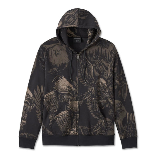 Harley-Davidson® Men's Shadow Bird Zip-Up Hoodie