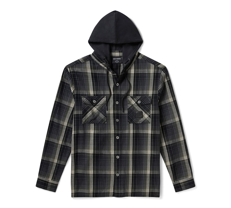 Harley-Davidson® Men's H-D American Classic Hooded Plaid Shirt