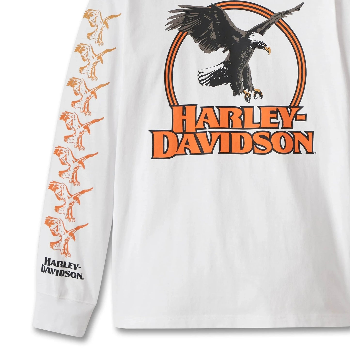 Harley-Davidson® Men's Rising Eagle Long Sleeve Tee - Bright White