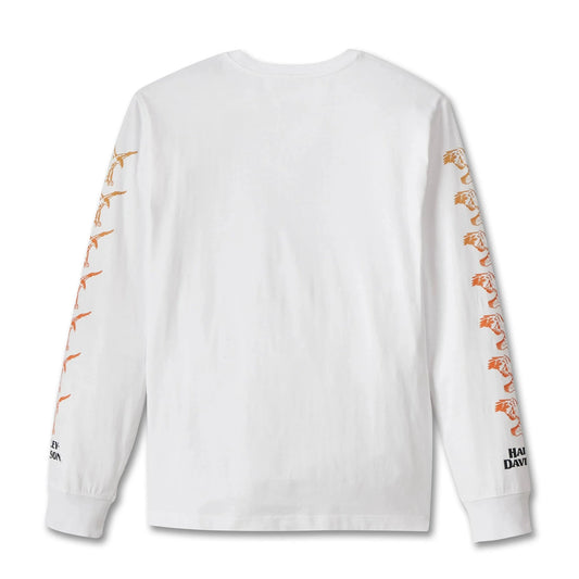 Harley-Davidson® Men's Rising Eagle Long Sleeve Tee - Bright White