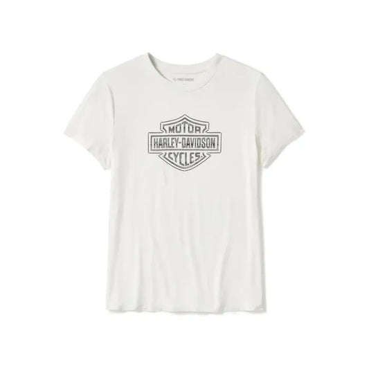 Harley-Davidson® Essential Bling Crew Neck Tee - Cloud Dancer