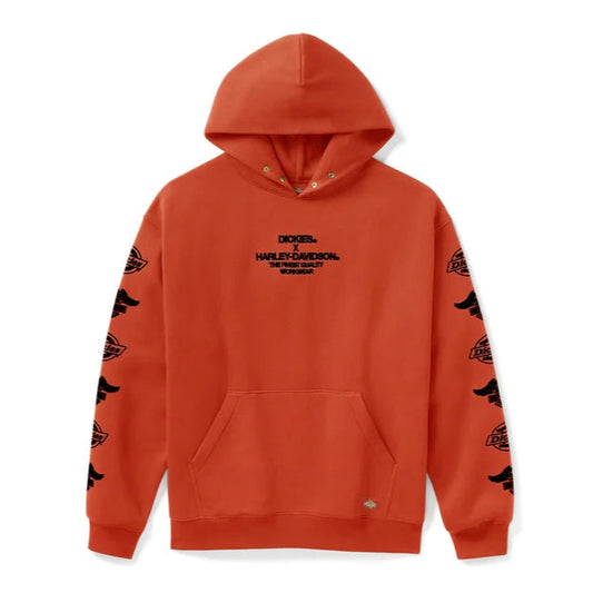 Dickies x H-D® Men's Eagle Sleeve Hoodie - Vintage Orange