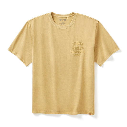 Dickies x H-D® Men's Heavyweight Pigment Dyed Short Sleeve Tee - HD Gold