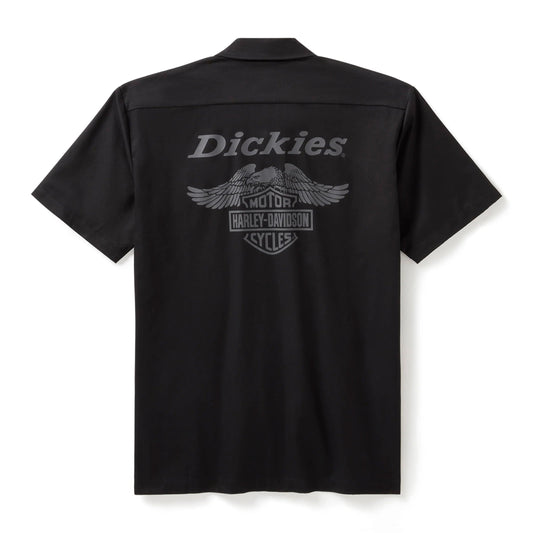 Dickies x H-D® Men's Eagle Short Sleeve Work Shirt - Anthracite
