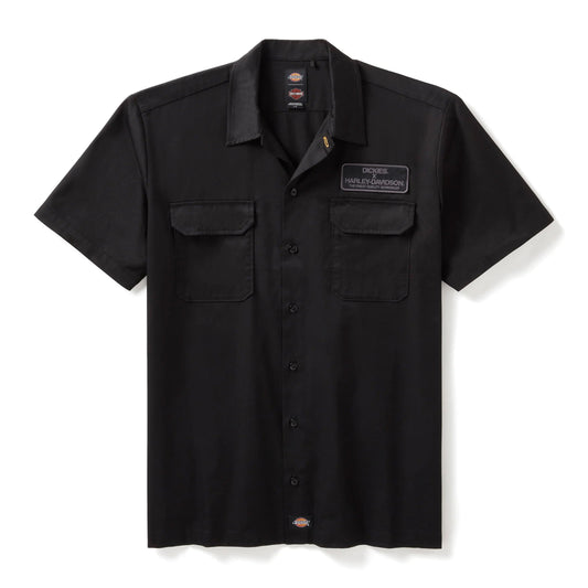 Dickies x H-D® Men's Eagle Short Sleeve Work Shirt - Anthracite