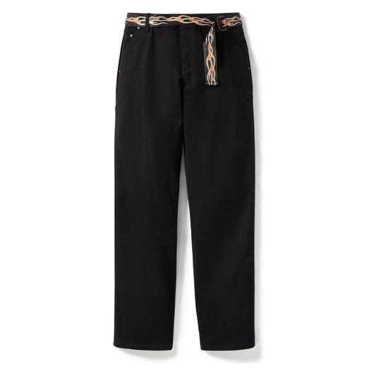 Dickies x H-D® Women's Flex Fit Double Pocket Carpenter Pant with Flame Belt-Anthracite