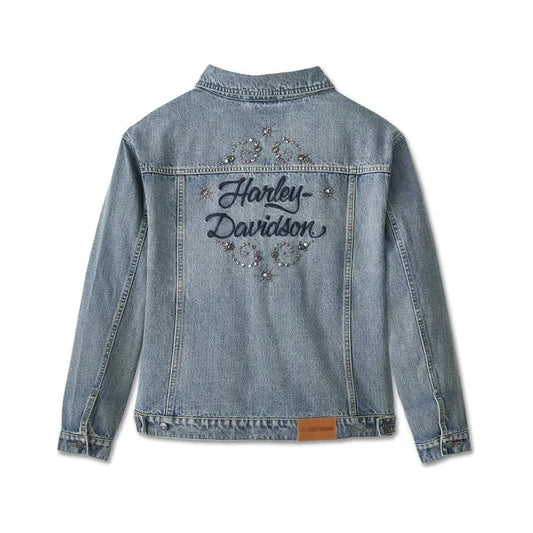 Harley-Davidson® Women's Studded Out Embellished Denim Jacket