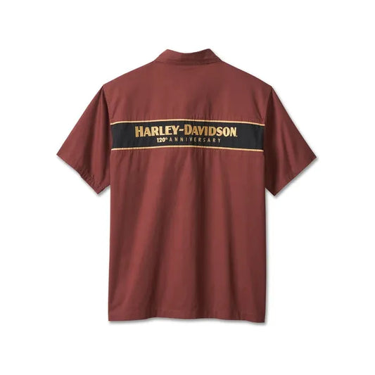 Harley-Davidson® Men's 120th Anniversary Mechanic Shirt - Rum Raisin