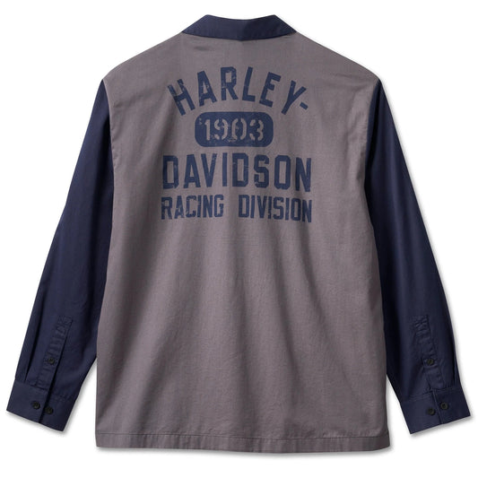 Harley-Davidson® Men's Racing Colourblock Shirt - Blackened Pearl