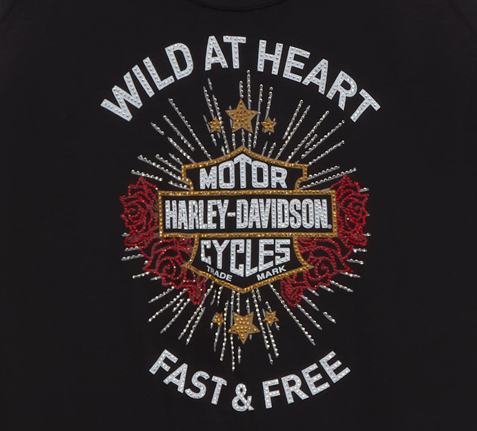 Harley-Davidson® Women's Bling Iron Rose Tank - Harley Black