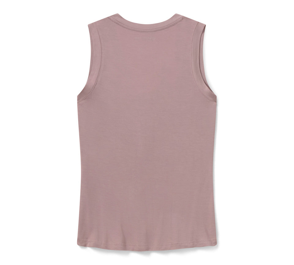 Harley-Davidson® Women's Bling Iron Rose Tank - Dusty Mauve