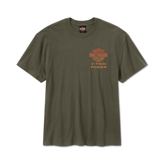 Harley-Davidson® Men's H-D Engine Twins Short Sleeve Tee-Grape Leaf