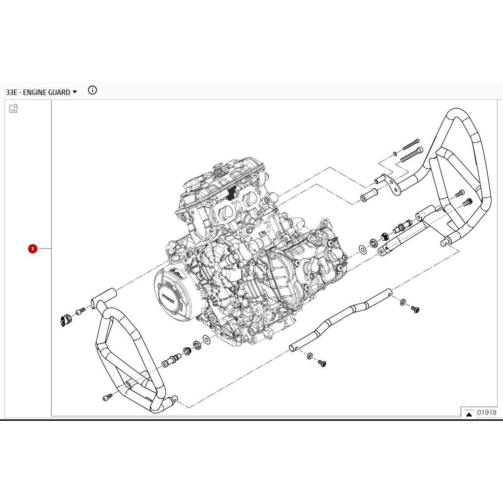 Ducati Engine Gaurd Black Multistrada V4 V4S V4 RALLY