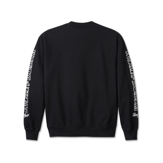Harley-Davidson® Willie G #1 Skull Sketch Crewneck Sweatshirt - True Black