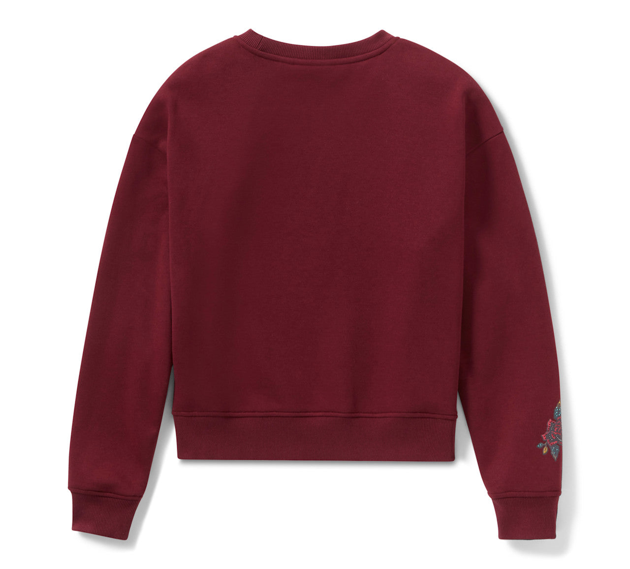 Harley-Davidson® Women's Serpent Rose Bling Fleece - Maroon Banner