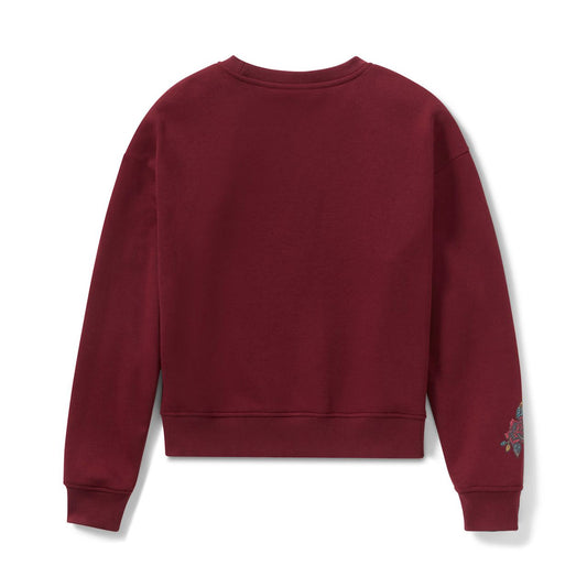 Harley-Davidson® Women's Serpent Rose Bling Fleece - Maroon Banner