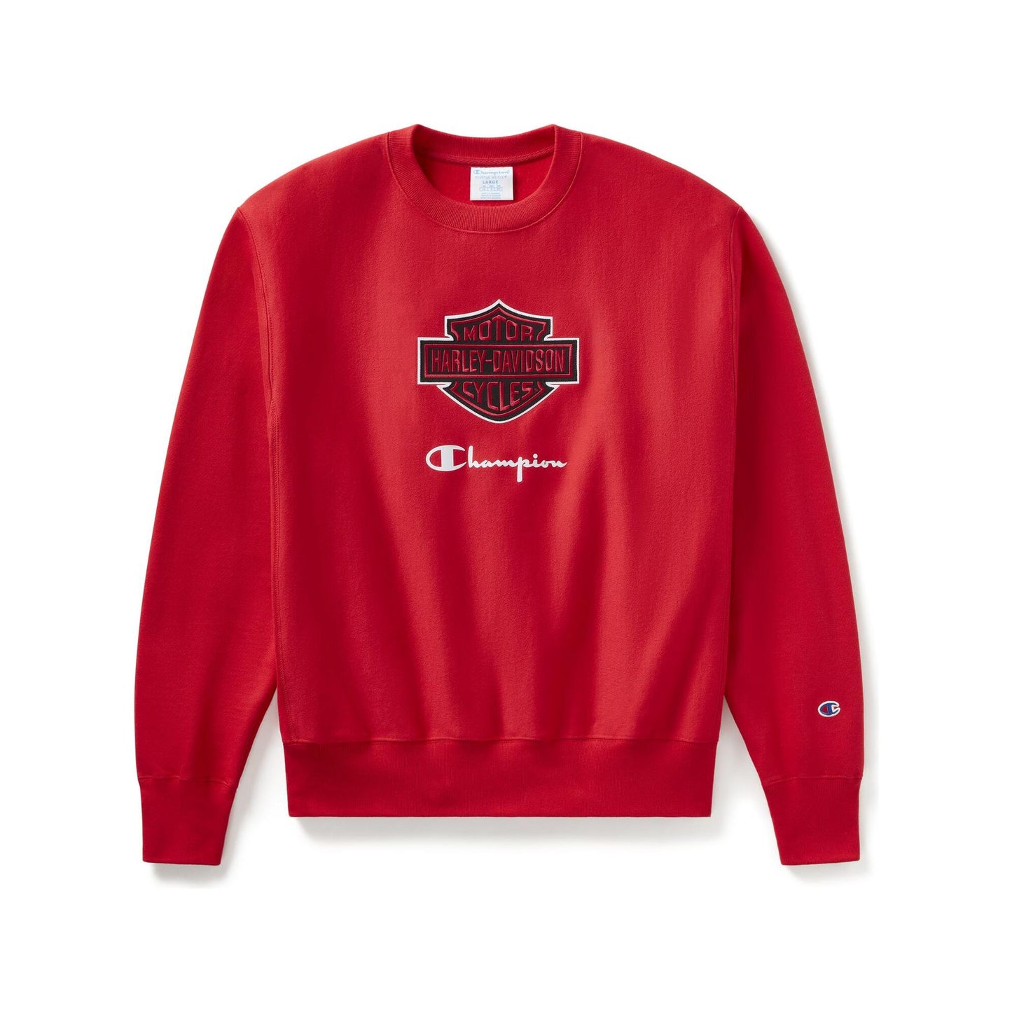 Champion x Harley-Davidson Fanatic Crew Neck Sweatshirt - Red & Black Champion