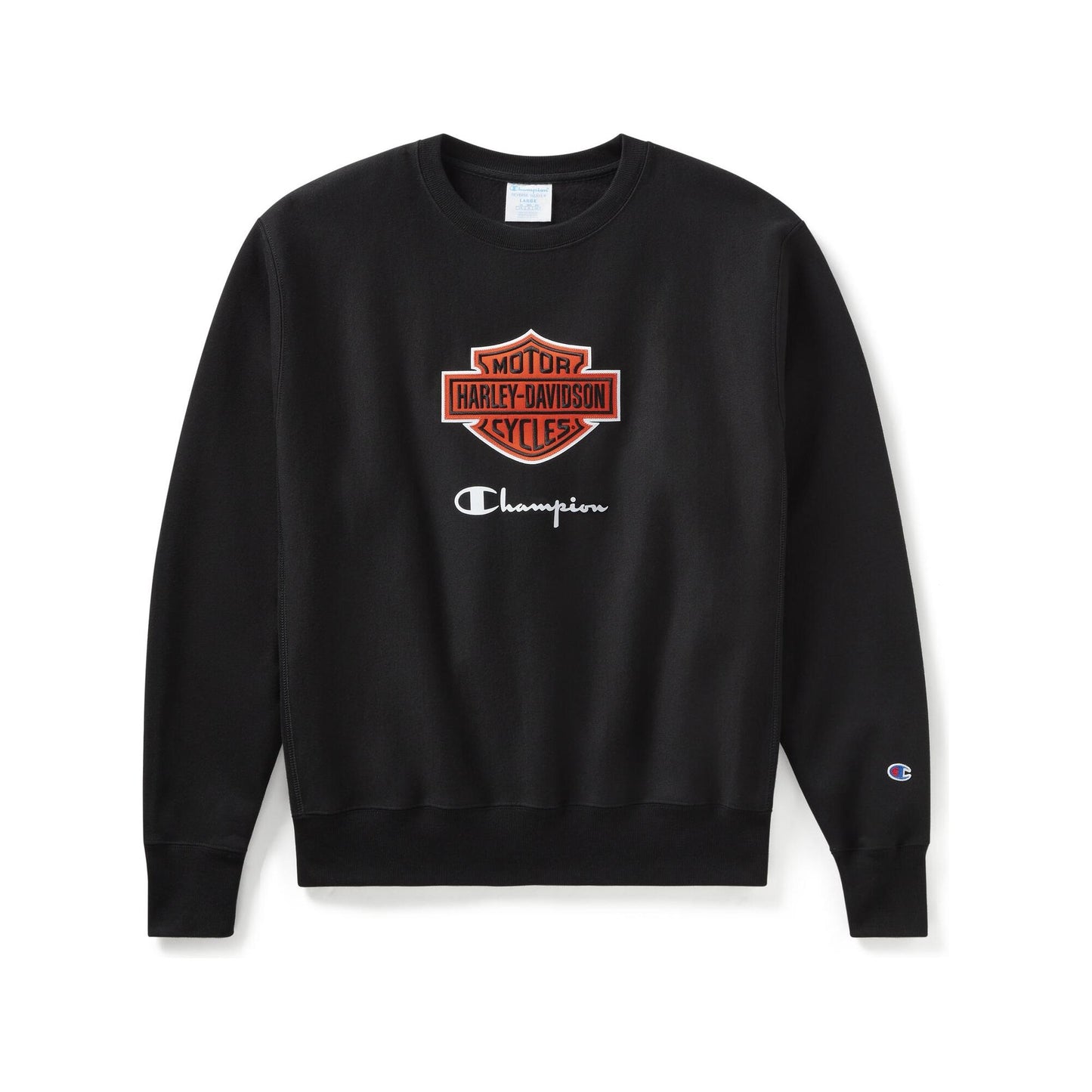 Champion x Harley-Davidson Fanatic Crew Neck Sweatshirt - Black & Orange Champion