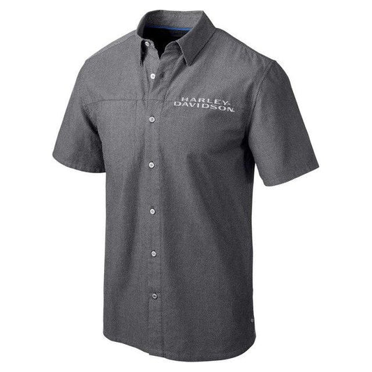 Harley-Davidson® Men's Performance Vented Textured Button Shirt