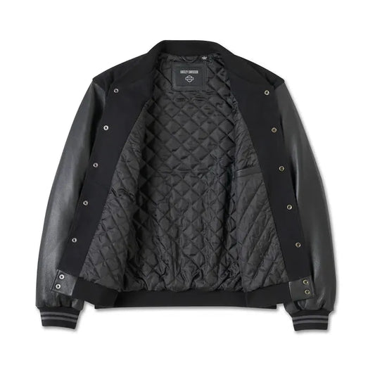 Harley-Davidson® Men's V-Twin Varsity Leather Jacket