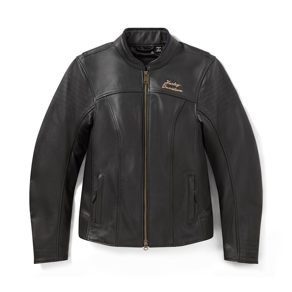 Harley-Davidson® Women's Winged Bling Leather Riding Jacket