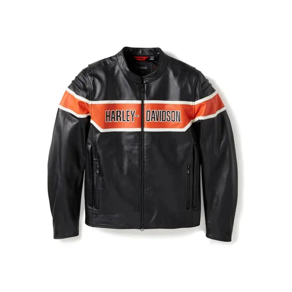 Riku　Harley Davidson Leather Jacket Harley-Davidson® Reflective Skull Leather Jacket