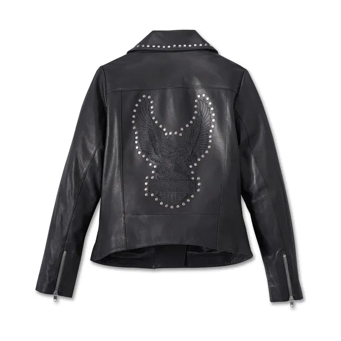 Harley-Davidson® Women's Classic Eagle Studded Leather Jacket