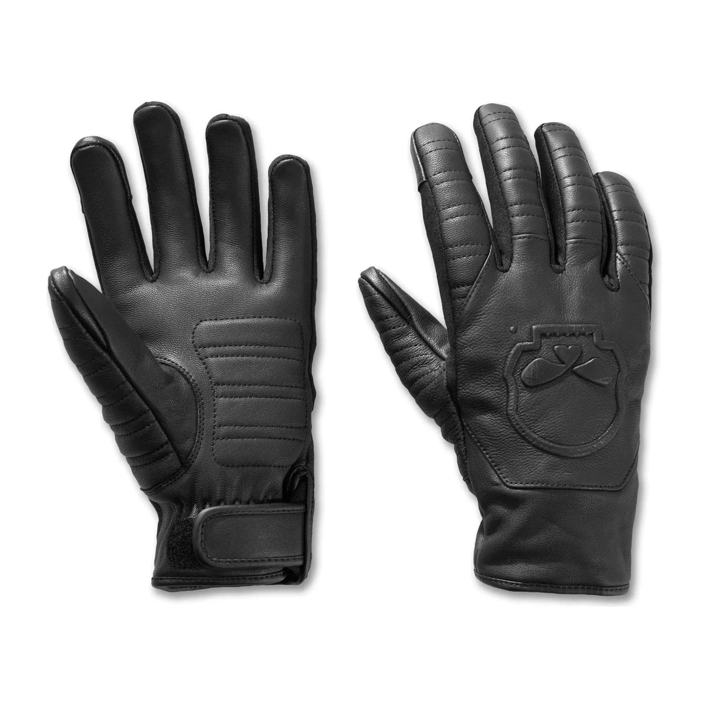 Harley-Davidson® Men's Willie G Skull Graphic Leather Riding Gloves