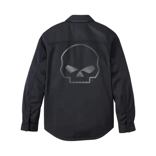 Harley-Davidson® Men's Willie G Skull Graphic Mesh Operative Riding Shirt Jacket