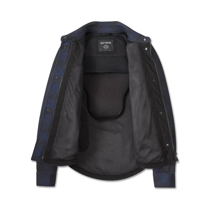 Harley davidson leather shirt jacket online