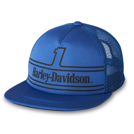 Harley-Davidson® #1 Racing Trucker Cap - True Blue